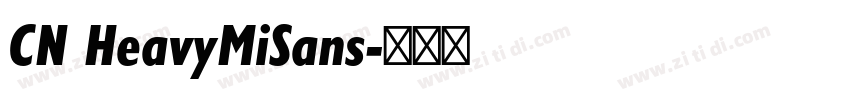 CN HeavyMiSans字体转换